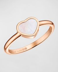 Happy Hearts 18K Rose Gold Mother-of-Pearl Ring
