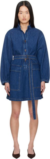 Weekend Max Mara Blue Euro Denim Minidress