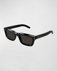 Men's Acetate Rectangle Sunglasses