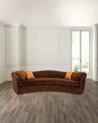 Kylee Leopard-Print Sofa, 90"