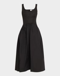 Sweetheart Sleeveless Fit-&-Flare Midi Dress