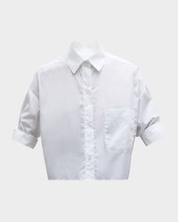 Next Ex Cropped Shirt in Superfine Cotton