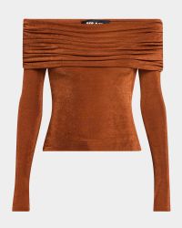 Nora Gathered Off-Shoulder Top