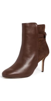Alexandre Birman Clarita Round Toe Booties 85mm Rich Brown 37