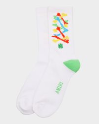 Kid's Stacked Bones Crew Socks, Size S-L