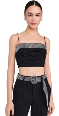 Cinq à Sept Elizabeth Bandeau Top Black XL