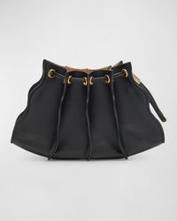 Adria Mini Pleated Wave Leather Crossbody Bag