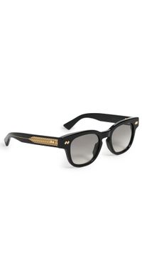 Bottega Veneta Intrecciato Wirecore Sunglasses Black-Black-Grey One Size