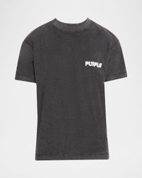 Men's Textured Graphic Logo T-Shirt