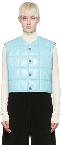 Bottega Veneta Blue Leather Vest