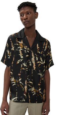 SIMKHAI Connor Camp Shirt Windswept Palm Print L
