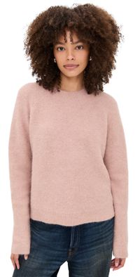Vince Alpaca Crew Brushed Sweater Rose Wine S
