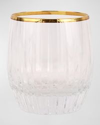 Natalia Gold Rim Double Old-Fashioned Glass