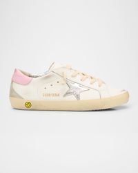 Girl's Superstar Leather Low-Top Sneakers, Kids