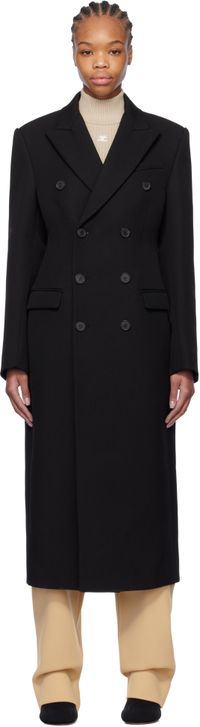 WARDROBE.NYC Manteau noir à double boutonnage