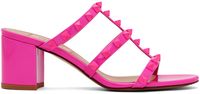 Valentino Garavani Pink Rockstud Heeled Sandals
