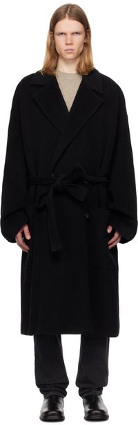Acne Studios Black Double-Breasted Coat