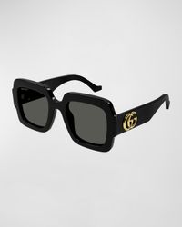 GG Acetate Rectangle Sunglasses