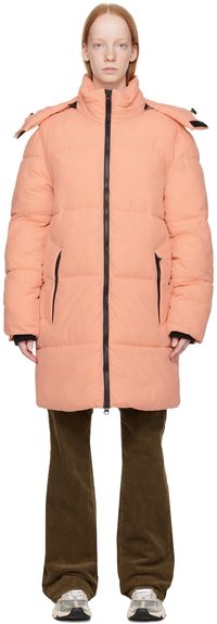 The Very Warm Pink Long Hooded Puffer Jacket