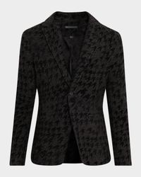 Men's Kal Houndstooth Single-Button Blazer