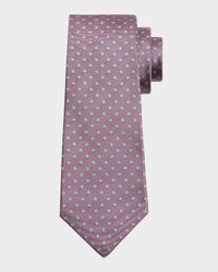 Men's Silk Polka Dot Jacquard Seven-Fold Tie