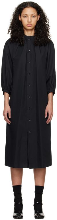 MM6 Maison Margiela Black Buttoned Maxi Dress