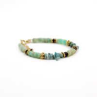 L'atelier Des Dames - Bracelet heishi chrysoprase - coralie - Taille Unique - Doré
