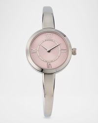 24mm Model 2000 Watch on Hinged Bangle, Pink