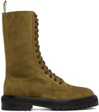 Jimmy Choo Green Cora Mid-Calf Boots