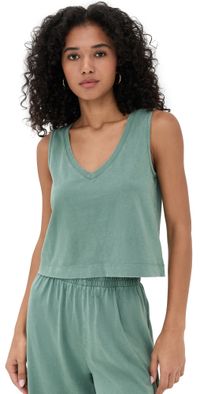Z Supply Sloane V Neck Tank Hunter Green XL
