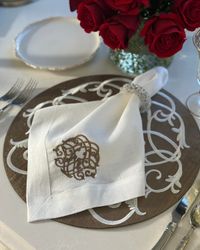 Baroque Embroidered Napkins, Set of 4