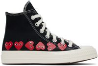 COMME des GARÇONS PLAY Black Converse Edition Chuck 70 Multi Heart Sneakers