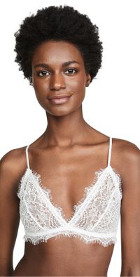 ANINE BING Lace Bra With Trim Ivory L