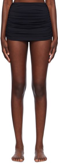 WARDROBE.NYC Culotte de bikini noire à effet ruché