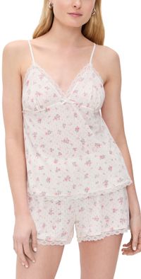 Flora Nikrooz Violet Cami Shorts Pajama Set Ivory L
