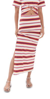 rabanne Jupe Skirt Stripes Cream/Orange 36