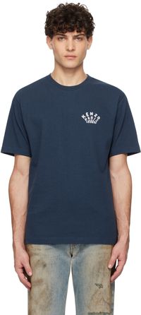 Kenzo T-shirt bleu à logo de libellule brodé