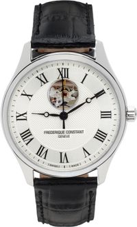 Frédérique Constant Silver & Black Classics Heart Beat Automatic Watch