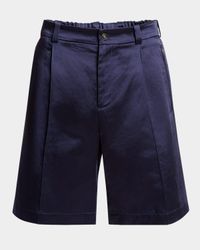Men's Satin Zip-Pocket Shorts