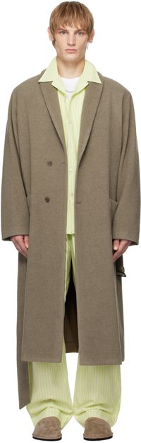 Tekla SSENSE Exclusive Taupe AURALEE Edition Robe Coat
