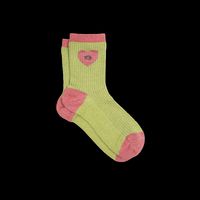 Billybelt - Chaussettes en coton peigné coeur - Taille 37/40 - Vert