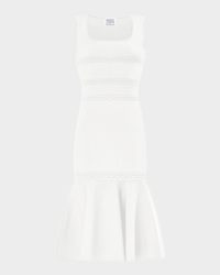 The Camille Sleeveless Flounce Knit Midi Dress