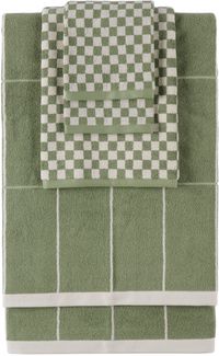 Baina Green & White Essential Bathroom 01 Set