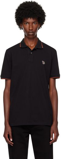 PS by Paul Smith Polo noir à logo de zèbre