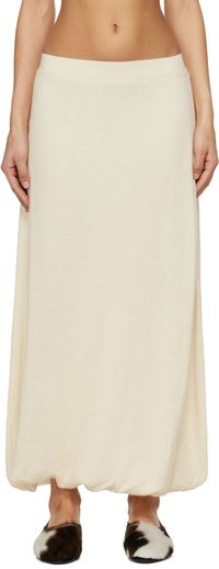 Lauren Manoogian Off-White Balloon Maxi Skirt