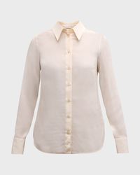 Button Down Silk Top