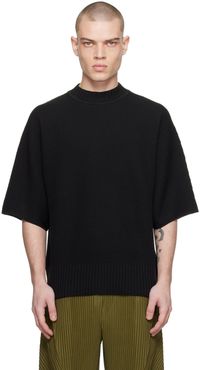 HOMME PLISSÉ ISSEY MIYAKE Black Rustic Sweater