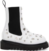 Toga Pulla White Embellished Boots