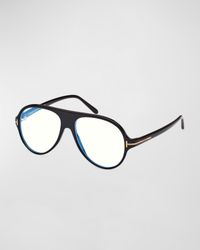 Men's Acetate Aviator Blue Light Blocking Glasses