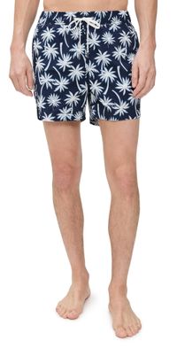 Onia Charles Swim Trunks 4 Deep Navy Multi M